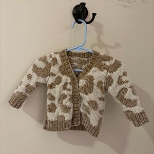 Baby Tan and Cream Sweater Cardigan
